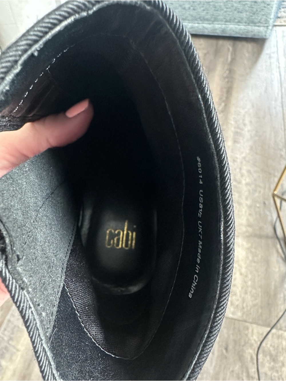 CAbi Glen Plaid Pointed-Toe Ankle Booties in Black and Gray - Picture 4 of 7